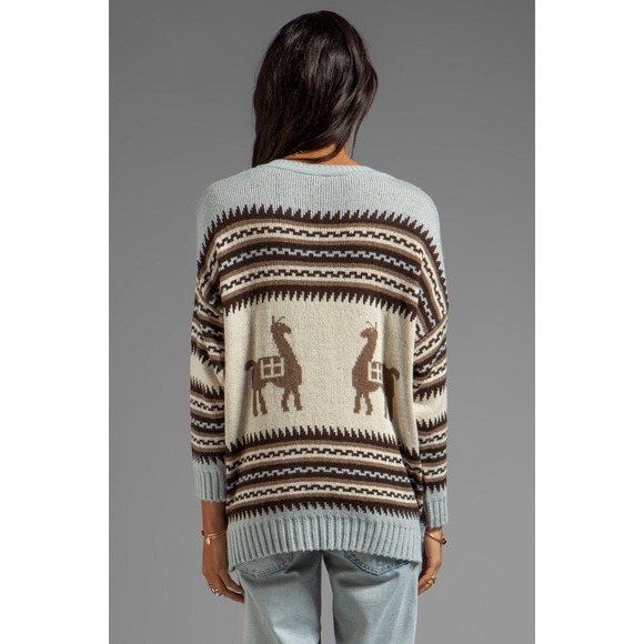 Jen's Pirate Booty Sun Valley Sweater Storm Lama Oversized S Cozy Boho Thick - Picture 2 of 11